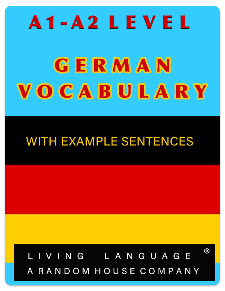 German Vocabulary – A1 A2 Levels