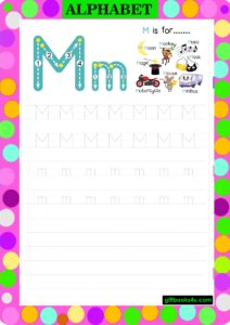 Alphabet M Learning and Writing Worksheet for Kids