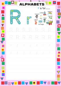 Alphabet R Learning and Writing Worksheet